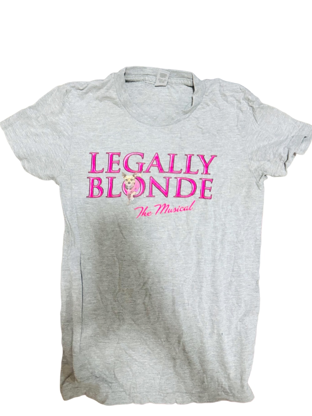 American Apparel Light Gray Legally Blonde Graphic Tee with Pink Logo